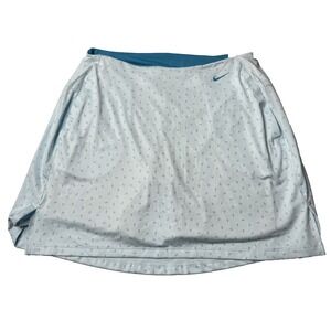 Nike Dri-FIT Golf Skirt Women sz L Blue Standard Fit Built-In Shorts NWT